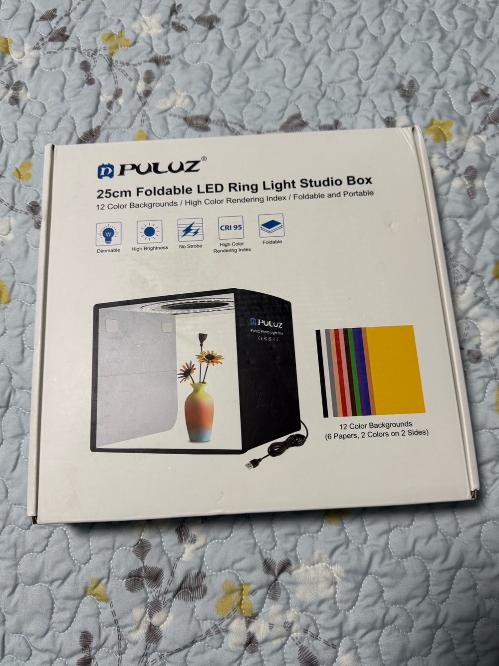 Puluz Foldable LED Ring Light Studio Box